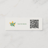 職人技の花屋のためのミニマルな植物QRコード コーリングカード (裏面)