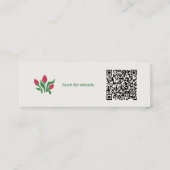 職人技の花屋のためのミニマルな植物QRコード コーリングカード (裏面)