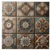 職人技を表現したアートタイル模様 タイル (正面)