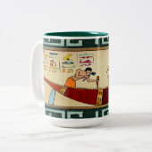 職人技エジプトフォーク芸術 ツートーンマグカップ (正面左)