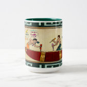 職人技エジプトフォーク芸術 ツートーンマグカップ (中央)