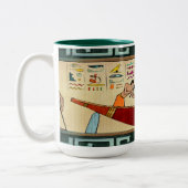 職人技エジプトフォーク芸術 ツートーンマグカップ (左)