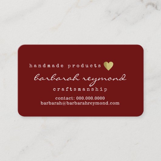 職人技ロマンチック 名刺 (正面)