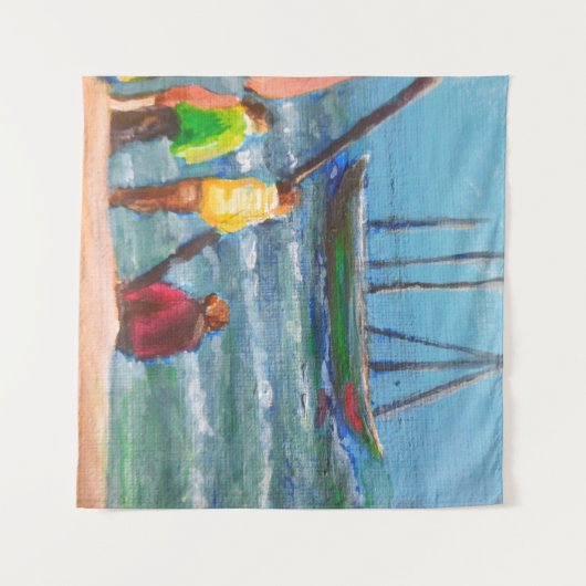 職人漁師 タペストリー (正面(横))