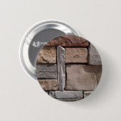 職人石造 缶バッジ (正面&裏面)