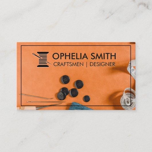 職人 | シームレスワークスペーススレッドとニードル 名刺 (正面)