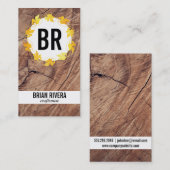 職人 |木材、金ゴールド 名刺 (正面/裏面)