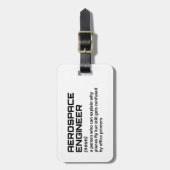 職務おもしろいラベル – 航空宇宙技術者 ラゲッジタグ (正面縦)