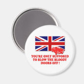 職務イタリアン血の扉をスローガンからユニオン・ジャック マグネット (正面/裏面)