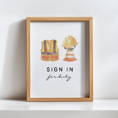 職務用サインイン建築誕生日標識 ポスター