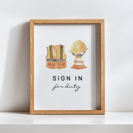 職務用サインイン建築誕生日標識 ポスター