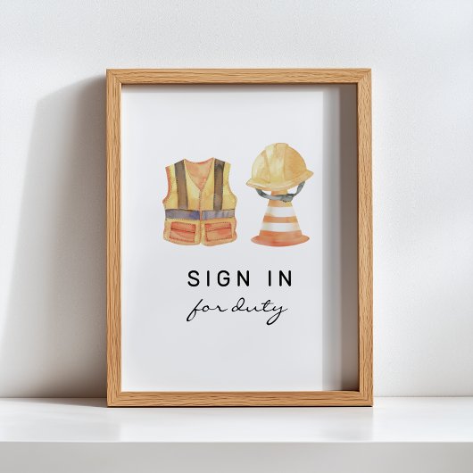 職務用サインイン建築誕生日標識 ポスター