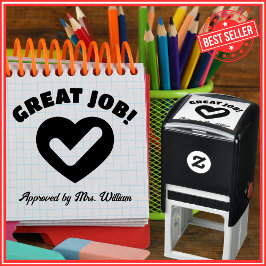 職務素晴らしハートティックグレーディング勇気付けられる先生 セルフインキングスタンプ