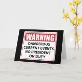 職務警告上の大統領ではない カード (黄色い花)