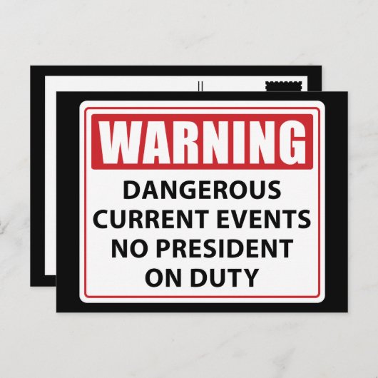 職務警告上の大統領ではない ポストカード (正面/裏面)