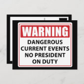 職務警告上の大統領ではない ポストカード (正面/裏面)