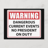 職務警告上の大統領ではない ポストカード (正面)