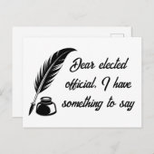 職員へのペン選の送信 ポストカード (正面/裏面)