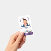 職員写真バーコード白紫病院ID バッジ (手持ち)