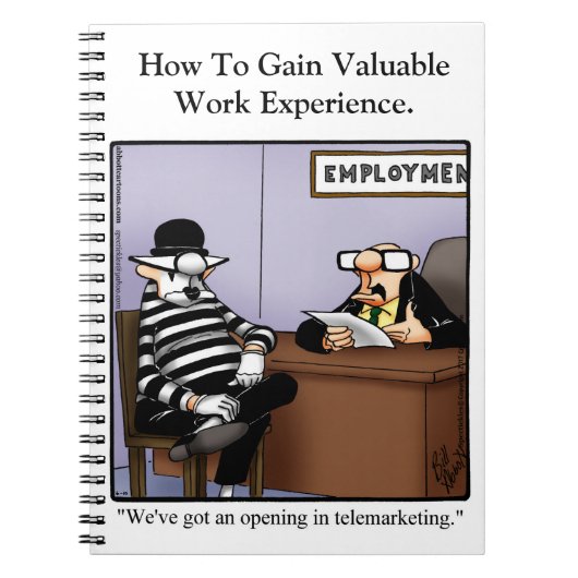 職場おもしろいのユーモア手帳 ノートブック (正面)