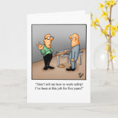 職場おもしろいの安全ユーモアカ空白のード カード (黄色い花)