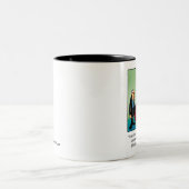 職場おもしろいボスユーモアのマグカップ ツートーンマグカップ (中央)