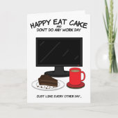 職場おもしろい員用誕生日カード カード (正面)