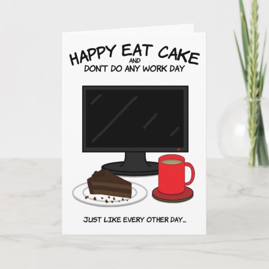 職場おもしろい員用誕生日カード カード (正面)