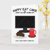 職場おもしろい員用誕生日カード カード (黄色い花)