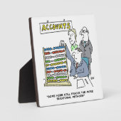 職場でそろばんを使う会計士 フォトプラーク (正面)