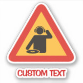 職場での危険DJ シール (正面)