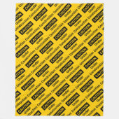 職場での建築男性の注意 フリースブランケット (正面)