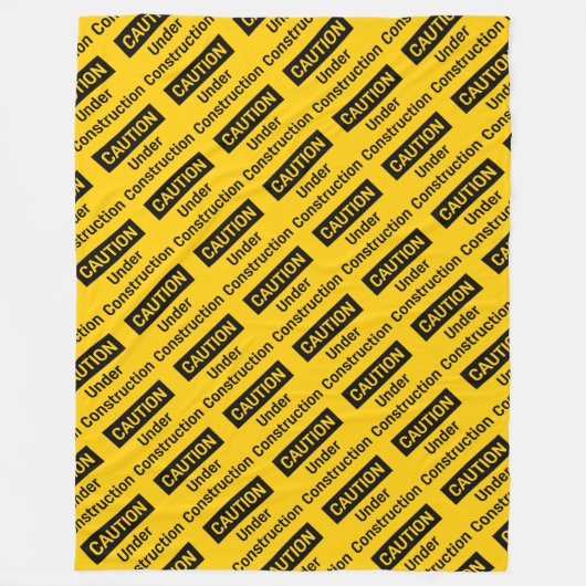 職場での建築男性の注意 フリースブランケット (正面)