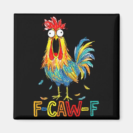 職場でのF-caw-f面白いアイデア F Caw F オフィスのユーモア マグネット (正面)