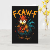 職場でのF-caw-f 楽しいギフトのアイデア F Caw F 面白い カード (黄色い花)