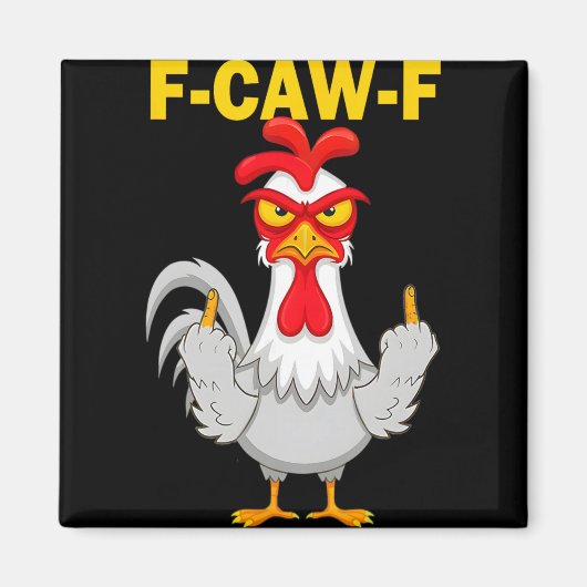 職場でのF-caw-f 楽しいギフトのアイデア F Caw F 面白い マグネット (正面)