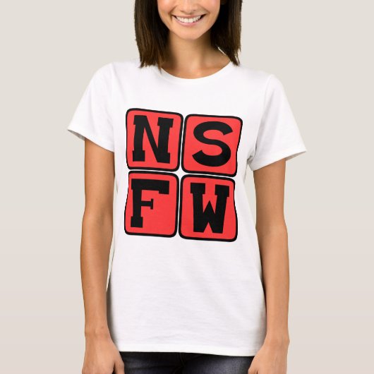 職場では使えないネットスラング 冗談フレーズ Tシャツ (正面)