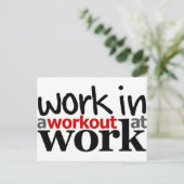 職場でトレーニングに働く ポストカード (スタンド正面)