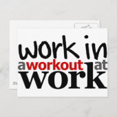 職場でトレーニングに働く ポストカード (正面/裏面)