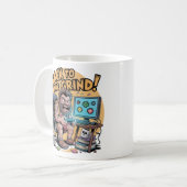 職場で使える！原始人のパロディグッズ コーヒーマグカップ (正面左)