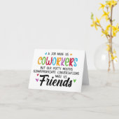 職場で出会った友達の名言 カード (黄色い花)