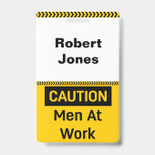 職場で男性に注意 バッジ (裏面)