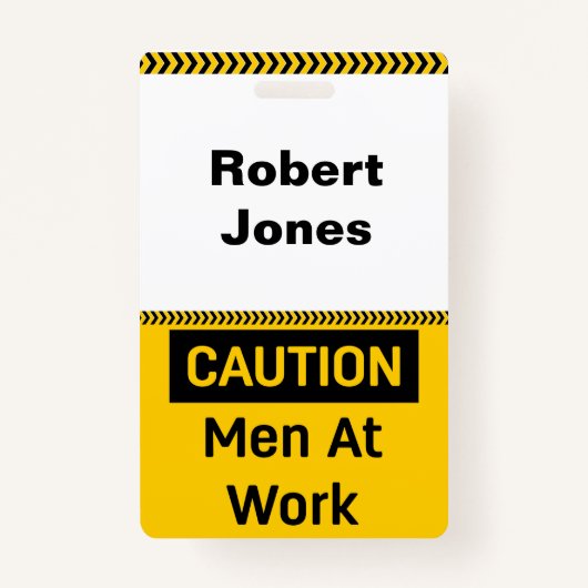 職場で男性に注意 バッジ (正面)