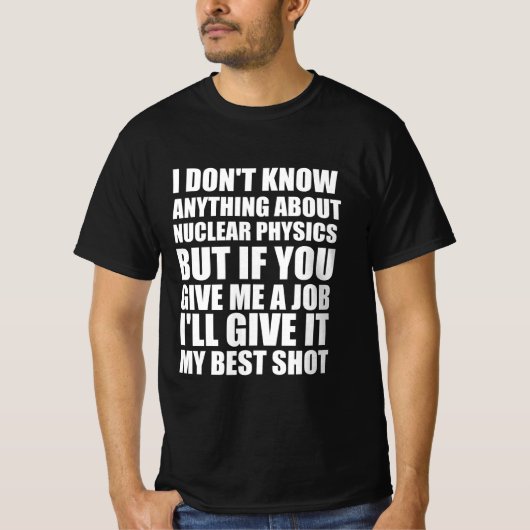 職場のおもしろい引用文 Tシャツ (正面)