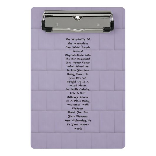 職場のインスピレーション ミニクリップボード (正面)