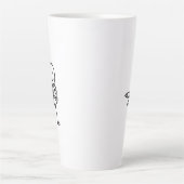 職場のスティックマン - 電気技師 カフェラテマグ (正面)