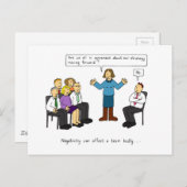 職場のユーモアにおける否定的。 ポストカード (正面/裏面)