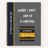 職場のユーモア！かわいいパーソナライズされたおもしろい ノートブック (正面)