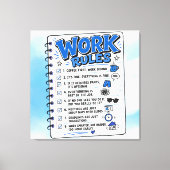 職場のルール ウォールアート ラッピングキャンバス (光沢仕上げ) (正面)