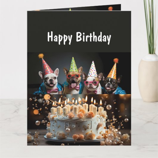 職場の仲間からの楽しい動物ユーモア誕生日 カード (正面)
